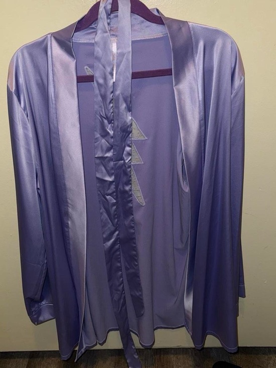 Savage X Fenty Other - Savage X Fenty Lavender Satin-Trim Robe